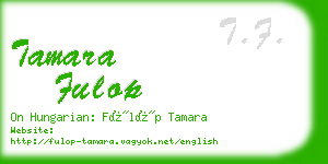 tamara fulop business card