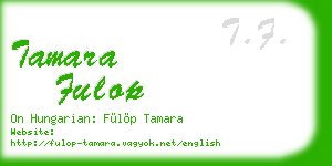 tamara fulop business card